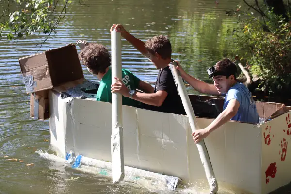 Cardboard boat regatta