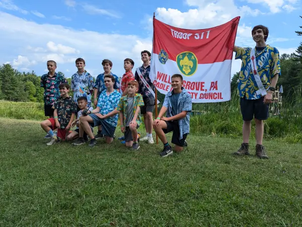 Hawaiian shirt day at Camp Ockanickon