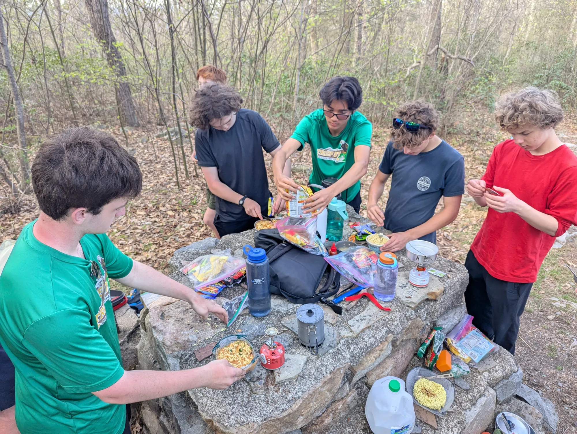 Cooking dinner on the trail