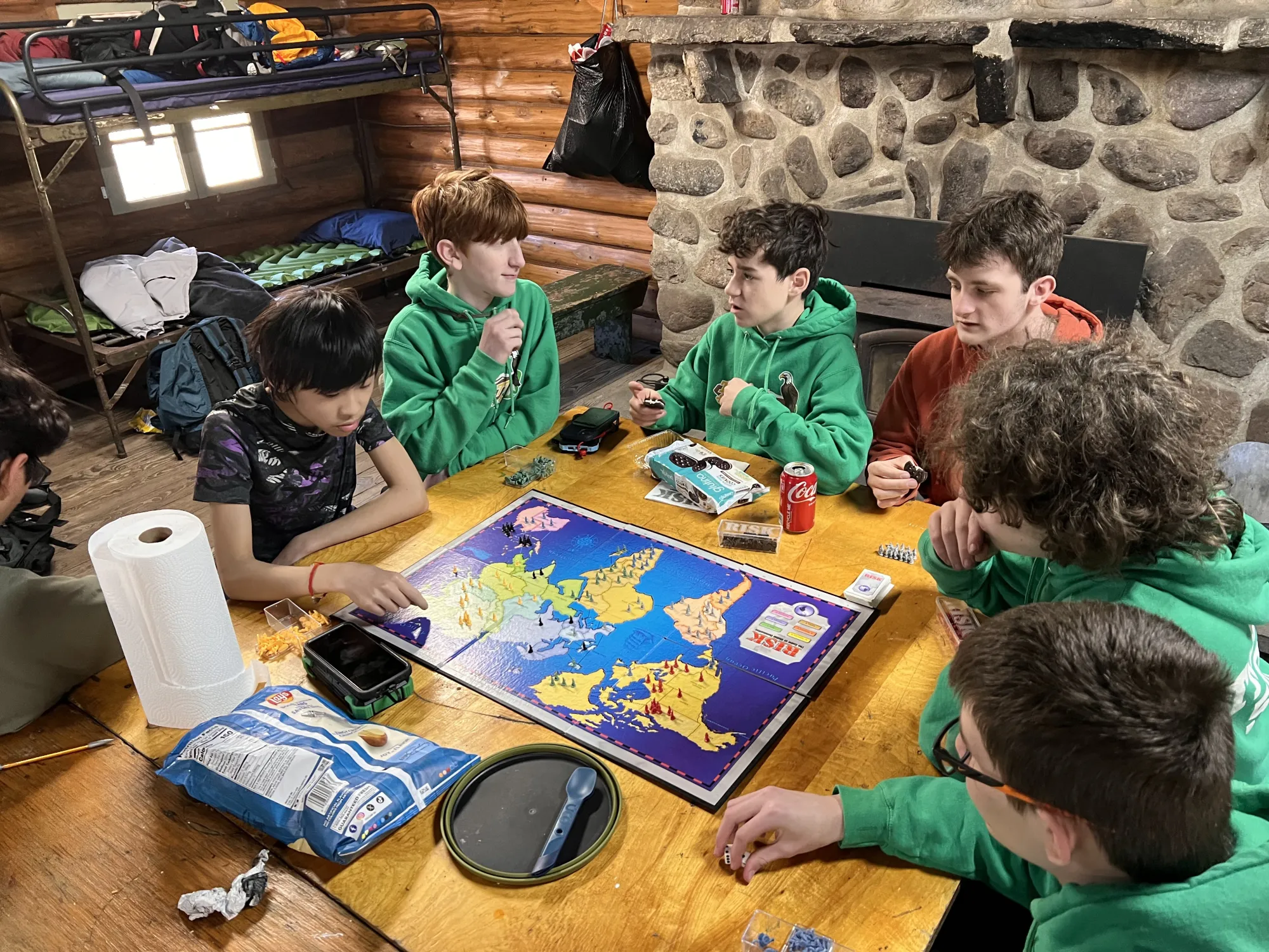 Downtime on a cabin trip